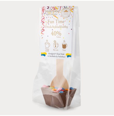 Drickchokladklubba - Mjölkchoklad - Fun time